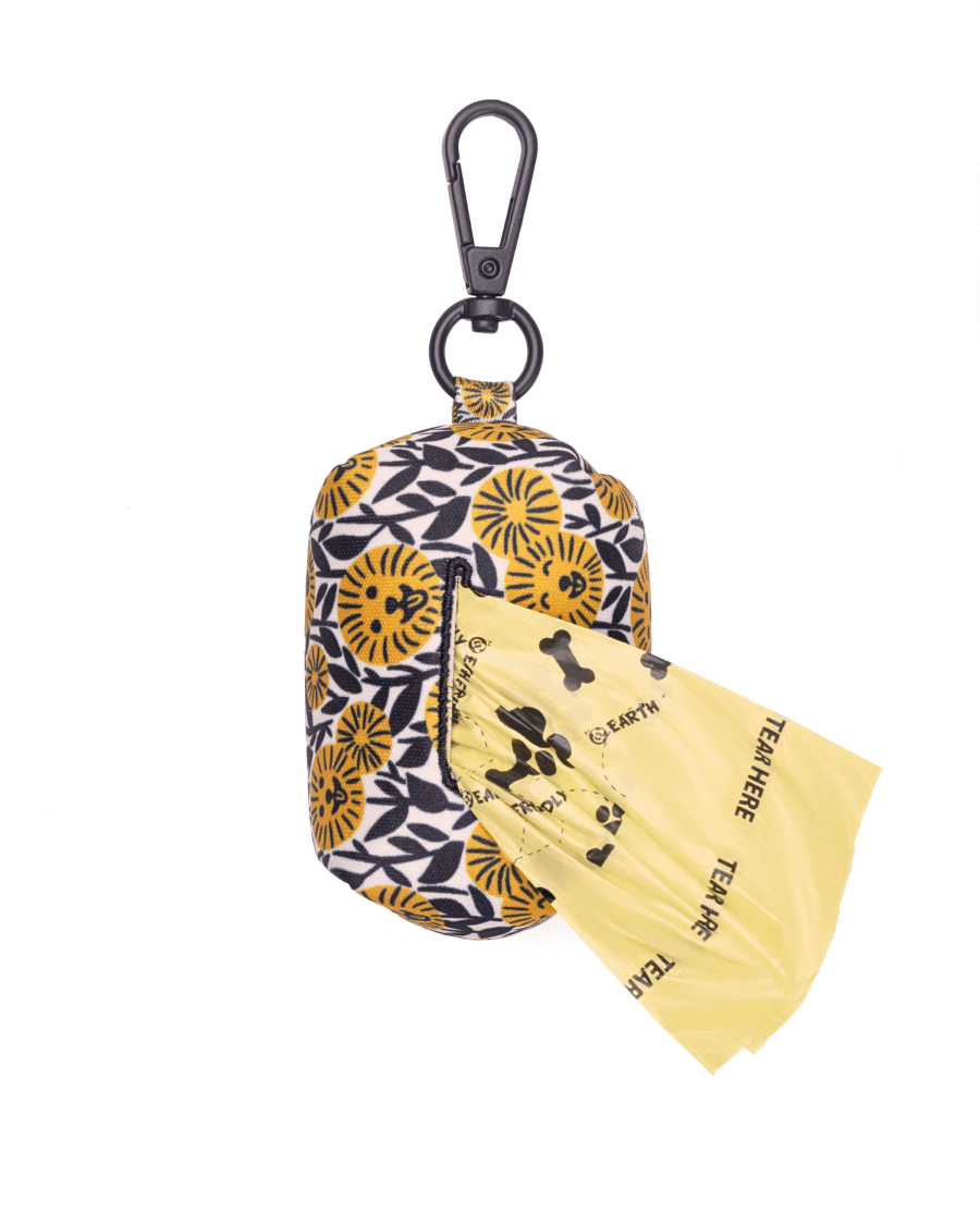 Dog Poop Bag Holder | Spring Sunflower Blue & Yellow